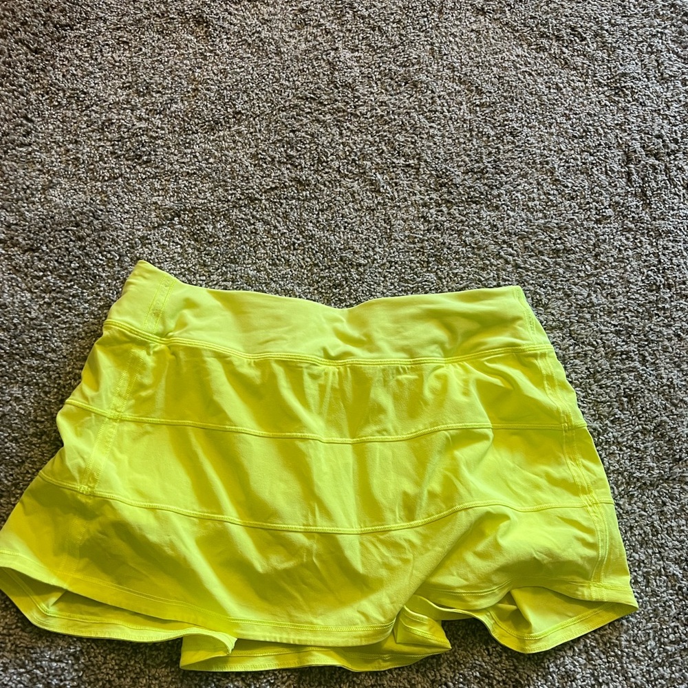 Lululemon Pace Rival Mid Rise Skirt- neon yellow 💛